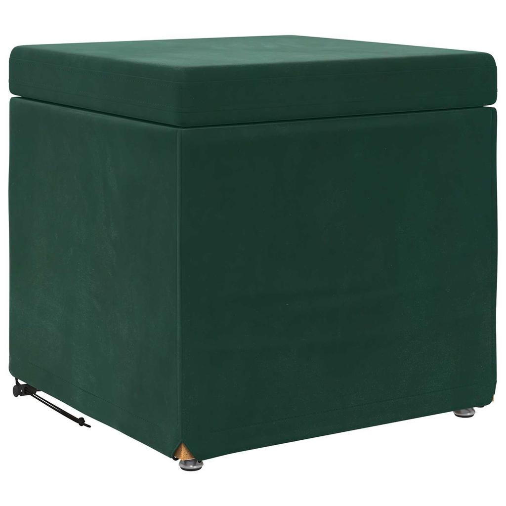Stool Dark Green 41 X 41 X 40 Cm Velvet and Engineered Wood