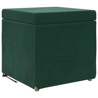 Stool Dark Green 41 X 41 X 40 Cm Velvet and Engineered Wood