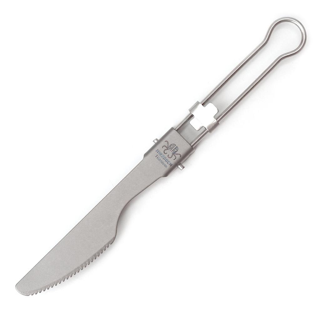 Outdoor Camping Geschirr Ti Faltlöffel Gabel und Messer Set für Camping Wandern