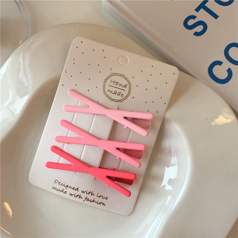 

Sweet Girl Gradient Cross Hair Clip: Cute Candy Color Side Clip