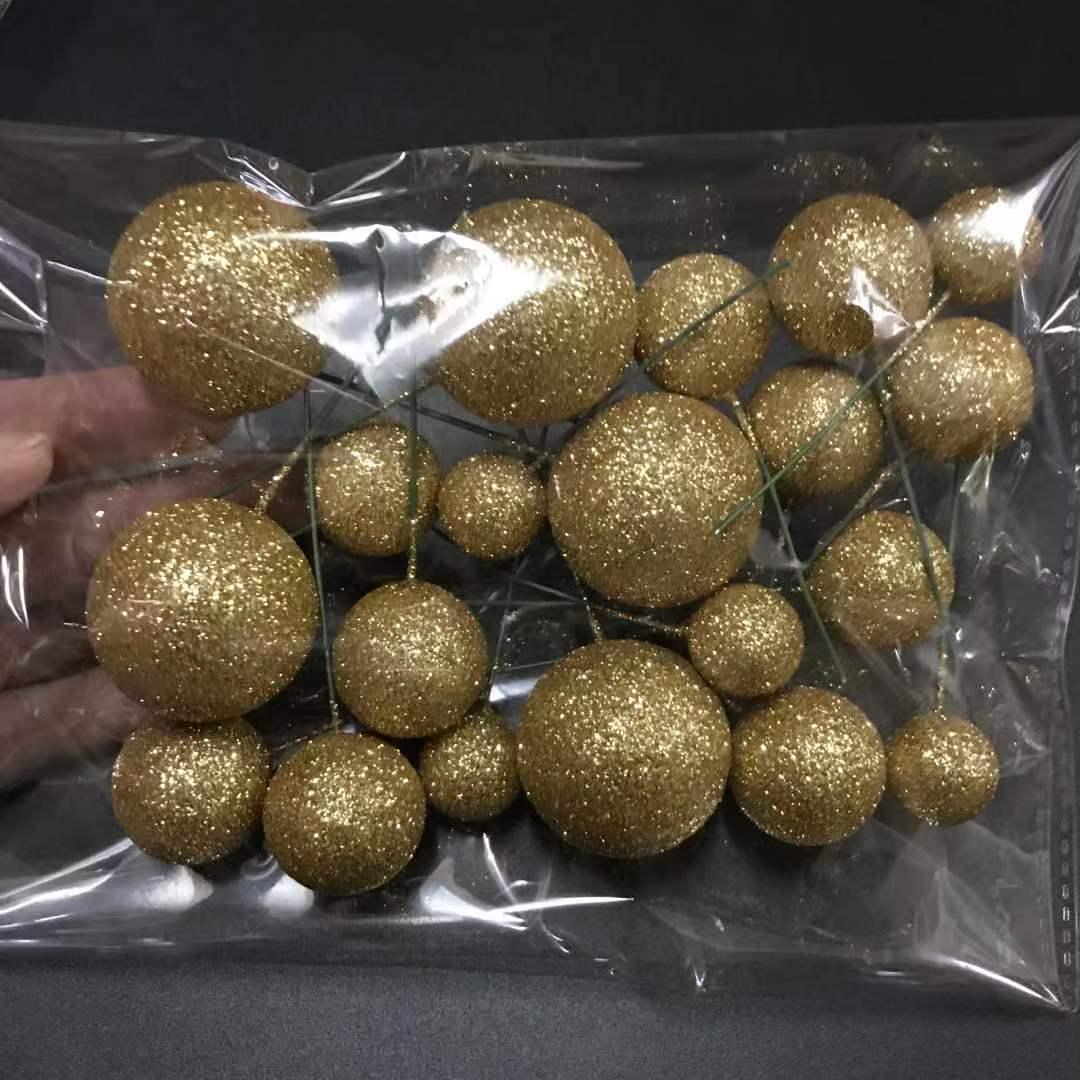 

Красочные блестящие шары для украшения торта - золотые, серебряные и разноцветные для праздничных тортов