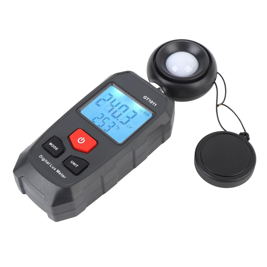 Digital Illuminometer LCD Display 200000Lx Auto Range LU FC Unit Data Storage Luxmeter Light Meter