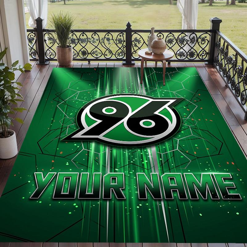 Custom Text Printed Rug Hannover 96 Non Slip Floor Carpet For Home Room Decor