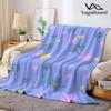 Periwinkle Daisy Star Flannel Blanket Warm Soft Halloween Christmas Decorative Couch Warm Cozy All-Season Gift