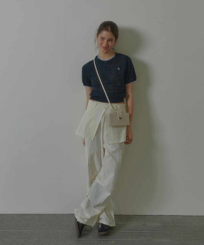 ANOETIC Anc Button Wrap Parachute Pants_Ivory