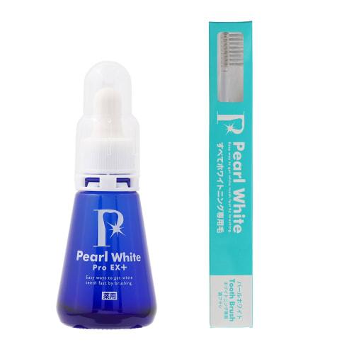 

Medicated Pearl White Pro EX Plus Teeth Whitening Set with a Free Toothbrush, Easy at Home Whitening