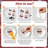 12 Sheets 12 Style PVC Stickers Heat Transfer Film for Window Decoration Santa Claus 140x140mm 1 sheet/style