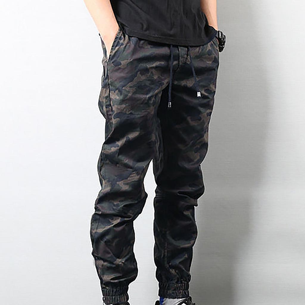 Men's Fashion Casual Plus Size Loose Printing Sports Long Sweatpants Pants