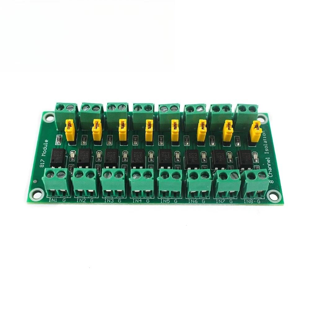 PC817 Optocoupler 8 Way Voltage Isolation Board Voltage Control Adapter Module Drive Photoelectric Isolation Module