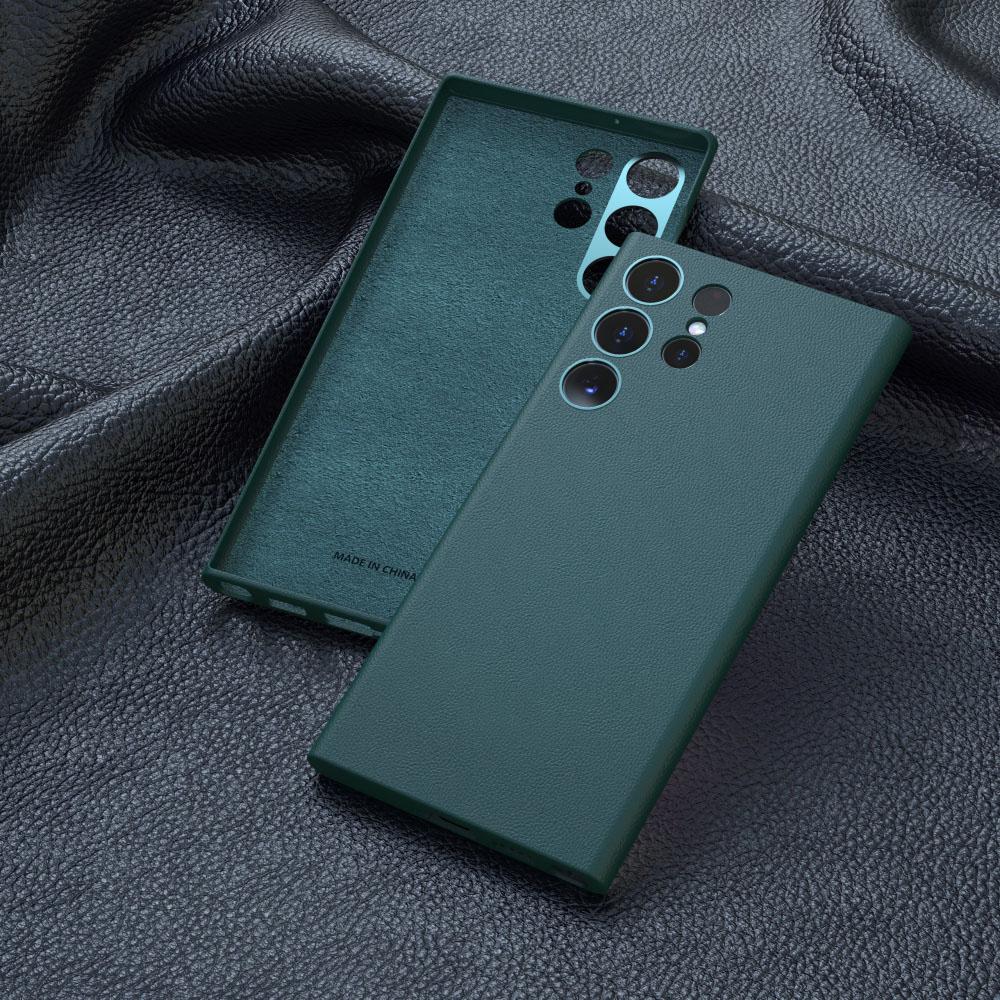 Luxury Genuine Leather Case for Samsung Galaxy S25Ultra S24 S22 Ultra S23 Ultra Case High Quality Phone Case Bumper Camear Lens Full Protector