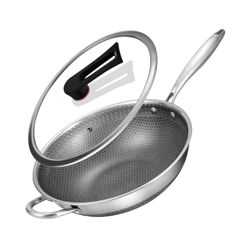 ZISIZ 304 Stainless Steel Tri-Ply Wok and Soup Pot