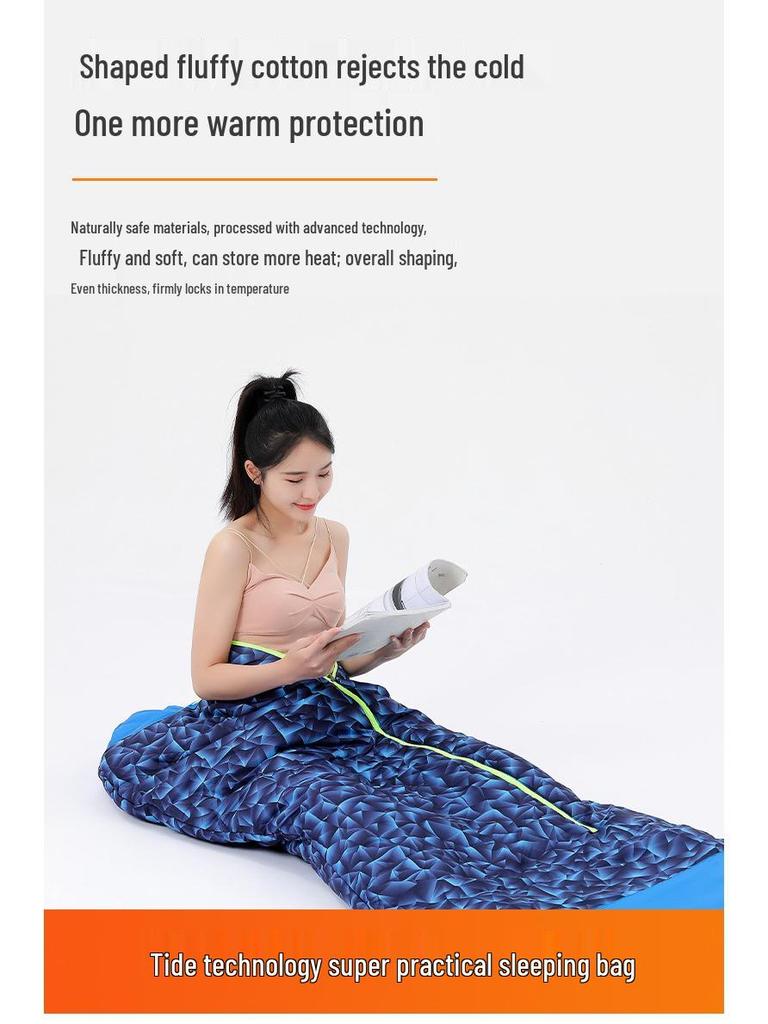 Electric Heated Envelope-Style Adult Sleeping Bag - Constant Temperature, Dirt-Proof, for Outdoor Camping & Office.