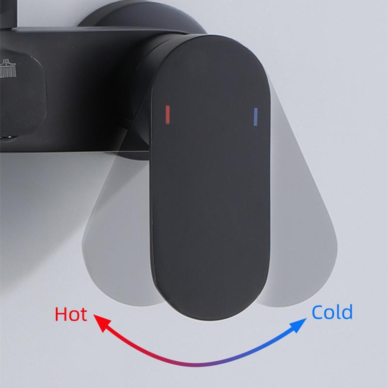 1PC Latão Preto Laca Torneira Da Bacia Na Parede Quente e Fria Água Mop Piscina Torneira Saída Única/Saída Dupla Água Escolha