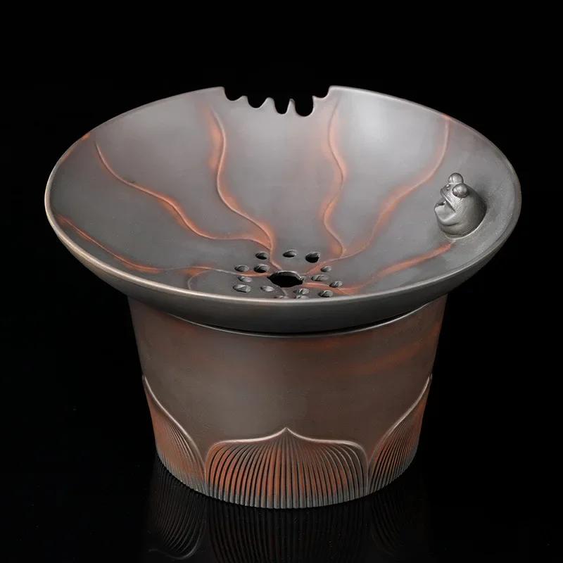 Jianshui Purple Pottery Multi-Functional Exhausted Tea Jar Filter Barrel with Lid Tea Basin TeaCup Tea Wash
