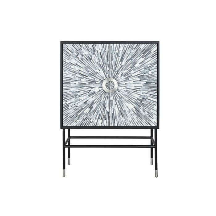 Buffet - Commode - 2 portes - MDF et bois - 100 x 40 x 140 cm