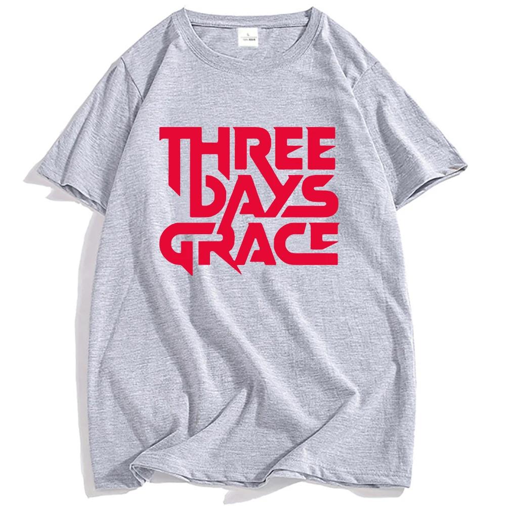 Koszulka z nadrukiem zespołu THREE DAYS GRACE Lato Bawełna Krótki rękaw T-shirty Casual Męska Damska Koszulka O-neck Unisex Streetwear Grunge