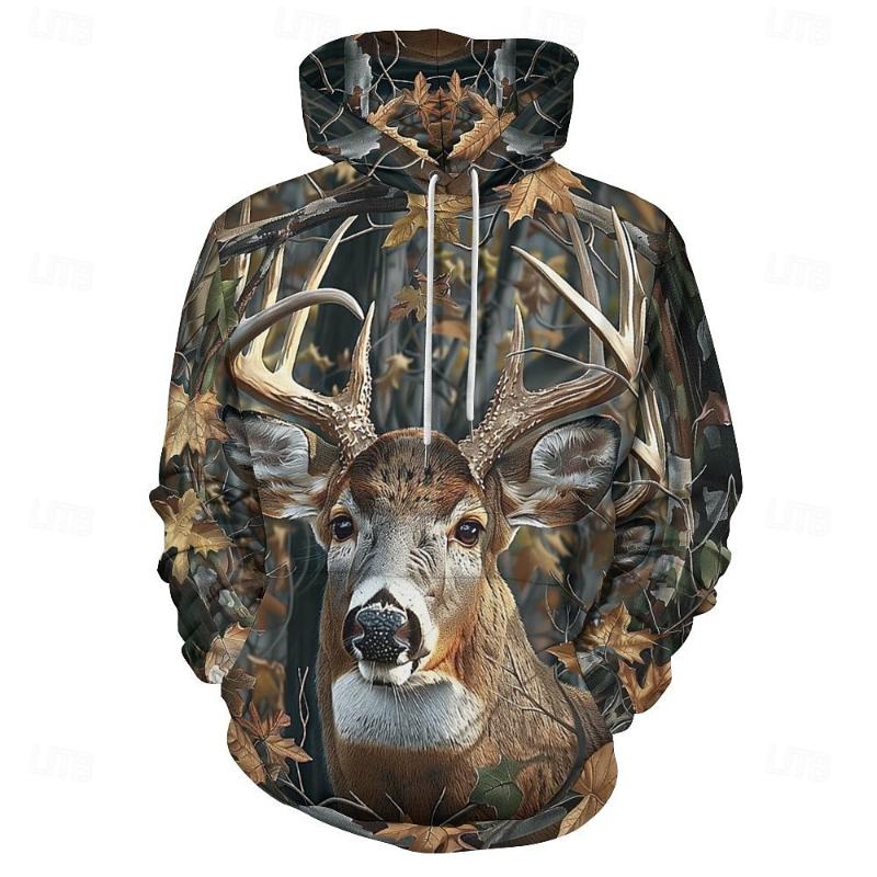 Men's Wildlife Hoodie Hoodies Sweatshirt Fashion Daily Casual Long Sleeve Hooded