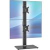 Braço para Monitor AX WABER Suporte para Monitor Duplo Superior e Inferior 2 Telas Monitor de PC Autoportante para Exibição Dupla Até 32 Polegadas Capacidade de Carga Vertical 20kg Cada