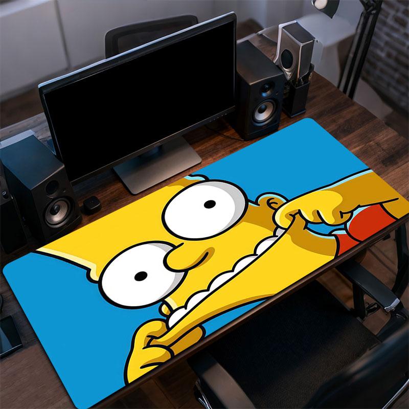 Bart Mouse Pad, Large Gaming Desk Mat, Non-slip XXL Mousepad for Laptop & Tablet, Mini PC Playmat with Stitched Edges