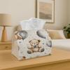 1pc Teddy Bear Art Tissue Box - Balloon Celebration Design, Sturdy Polyester Material, Versatile Napkin Dispenser for Home, Vehicle, And Party Decorat