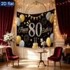 Party Backdrop Birthday 80th Photo Booth Background Front Door Decor