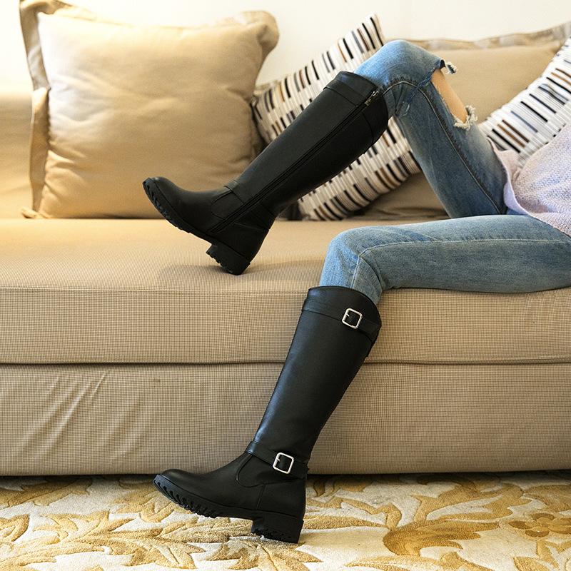 Large Size - Tall Boots Flat Heel Women's Boots Winter Boots Martin Boots Knight Boots European and American