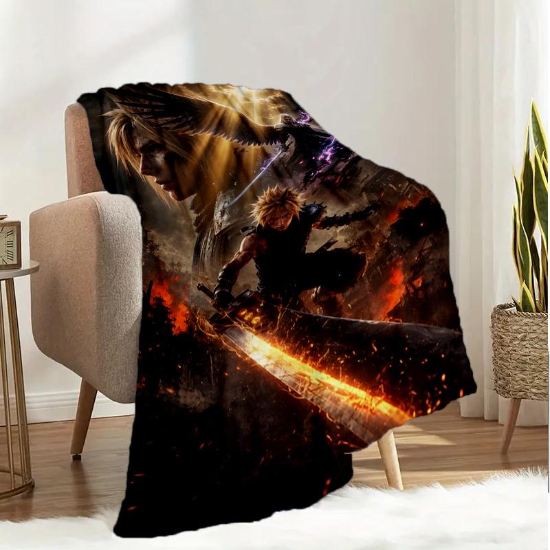 Cloud's Fantasy Journey Game Blanket Lightweight Ideal Bedding Blanket Perfect for Travel, Camping, Living Rooms, Offices, Sofas, Fan Christmas gift