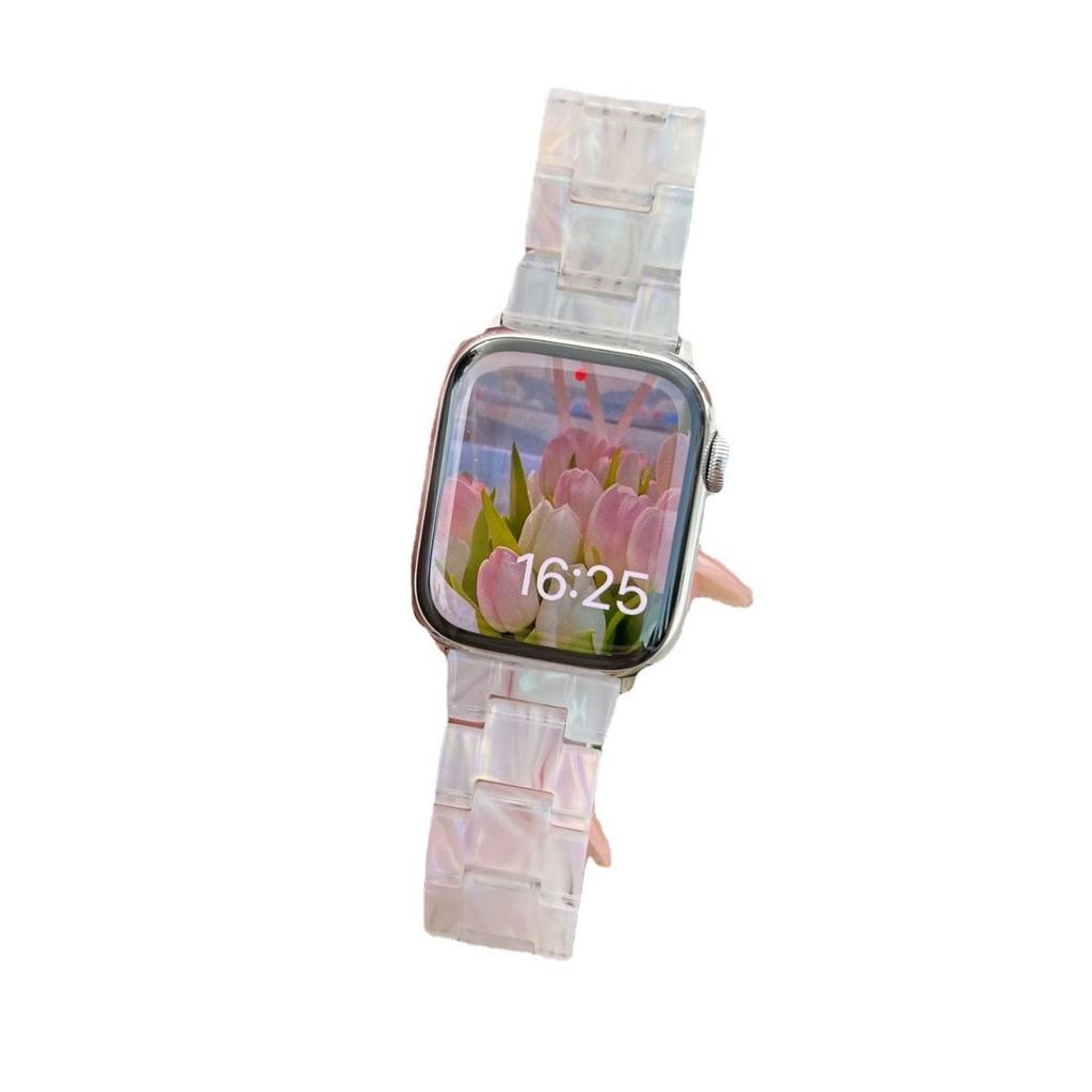 Spring and summer lightweight resin watch strap is suitable for Apple applewatch 10th generation 987645SE universal men's and women's models