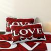 3pcs Valentine's Love Rose Day Applicable Love Letter Pattern Fitted Sheet Set, Bedding Set, Soft and Comfortable  Fitted Sheet