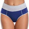 Women Plug Size Briefs High Waist Patchwork Color Breathable Panties Thicken Hip Lifting Soft Underpants
