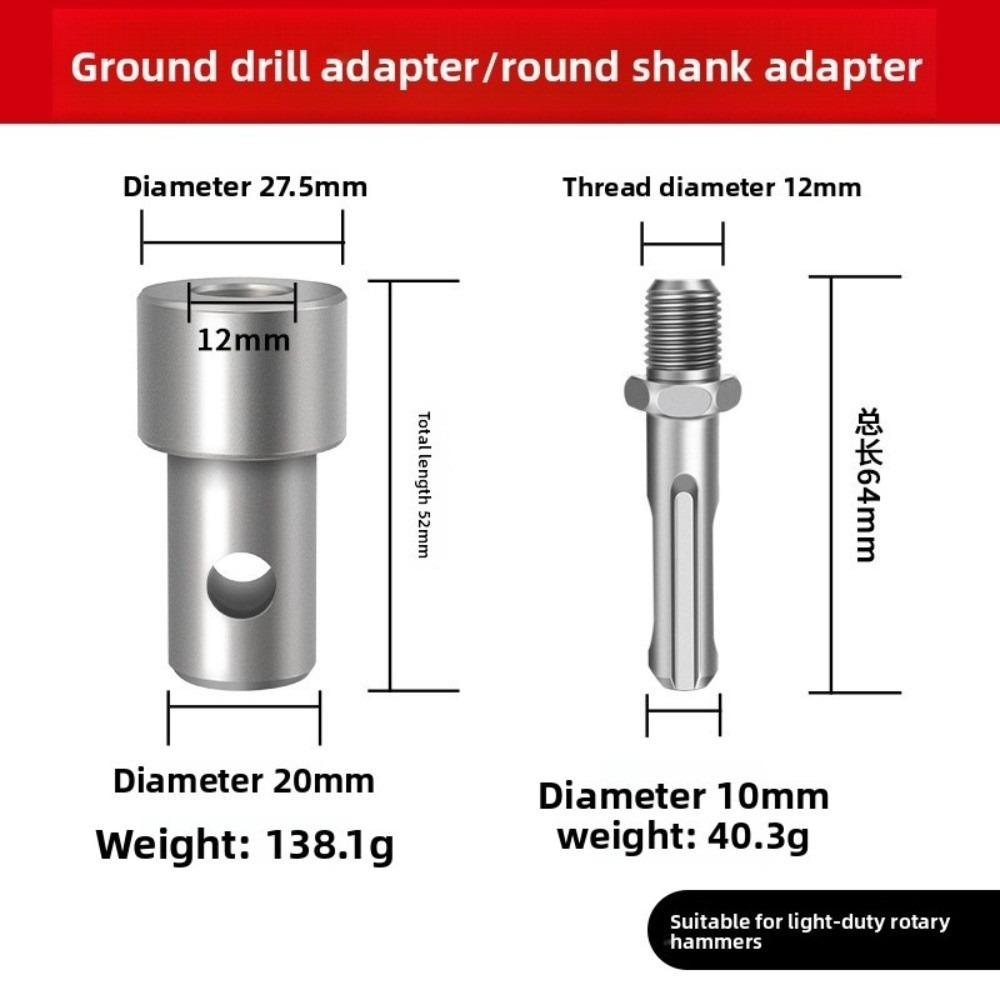 Square Handle Drill Bit Adapter Portable Garden Digging Tool for Electric Drill