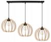 NOWOCZESNA DREWNIANA wisząca lampa sufitowa LED