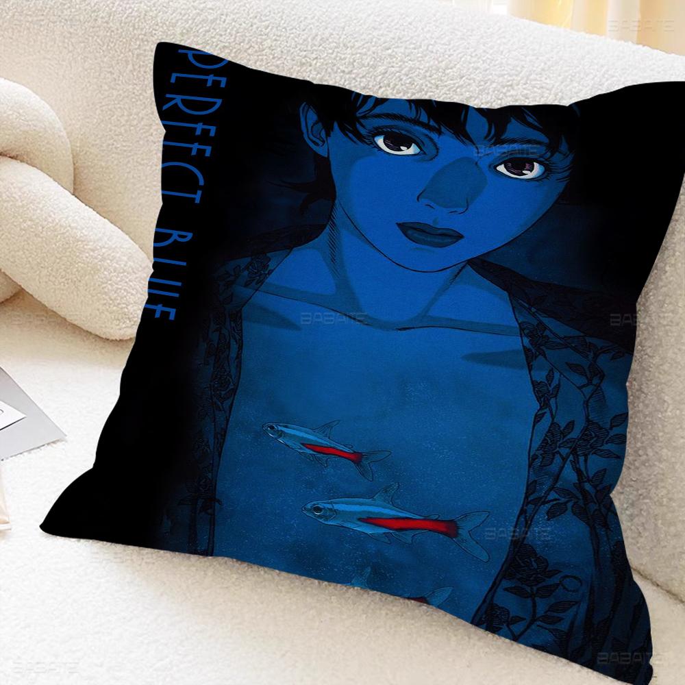 Japan Anime Perfecta Blue Pillow Cover For Bedroom Room And Living Room Sofa Decorative Cushion Cover