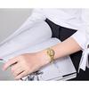 "Fashion Quartz Women's Watch Gold Slim Mesh Band Waterproof Simple Design"