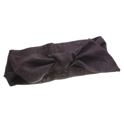 VINGTAINE Linen Turban Headband with and Casual Ribbon, Natural, Simple, Flexible, Style, HB-86-CHG