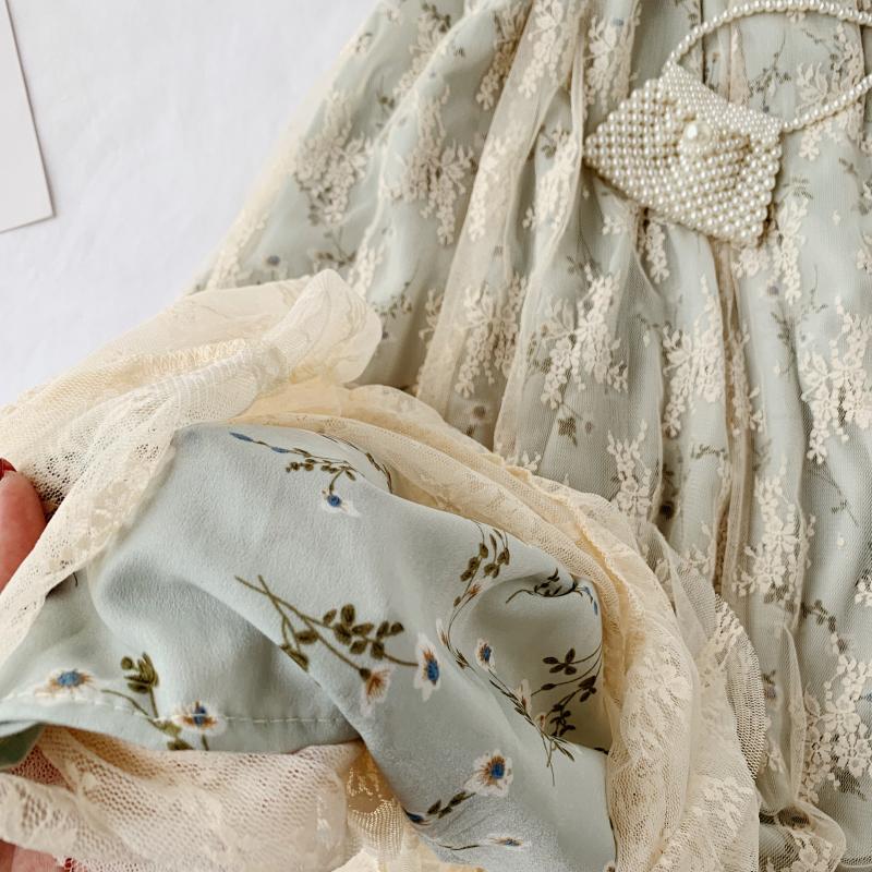 Letnia sukienka wróżka damska w stylu francuskim Vintage Retro szyfonowa sukienka damska 2023