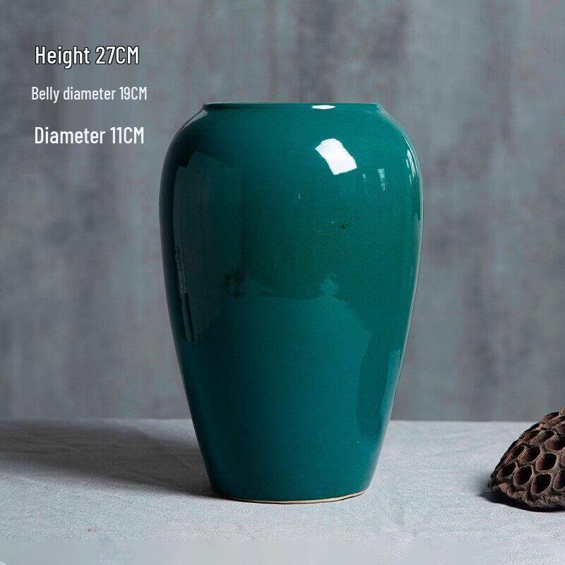 Керамические цветочные вазы ручной работы - Набор цвета «Павлиний зеленый»