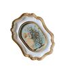 European Vintage Gold Photo Frame 6 Inch Resin Carving Picture Display Tabletop Ornament for Office Living Room Home Decor