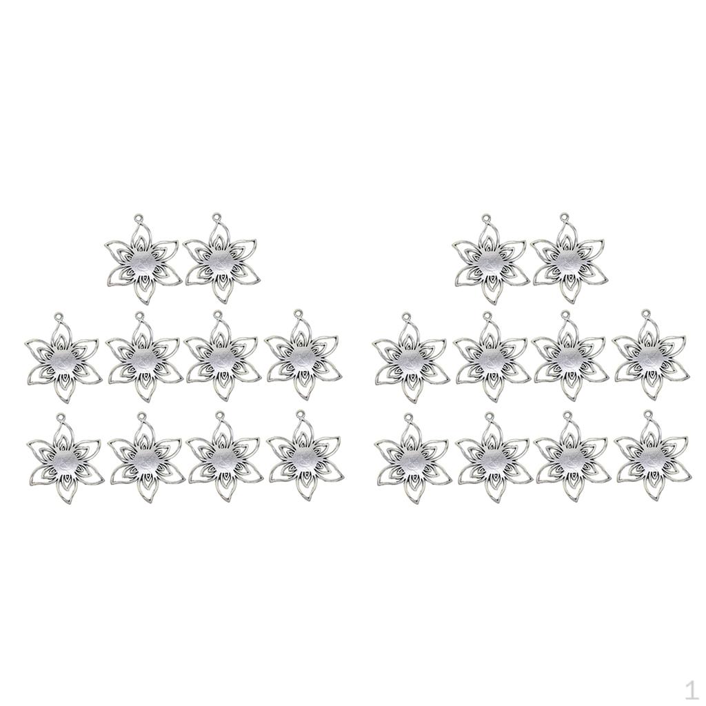 

20 шт., 20 шт., филигрань, цветок, пустой кабошон, безель, подвески «сделай сам», мм