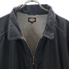 80s Vintage British Nylon Jacket XXL Black Food Deficiency Men's Used