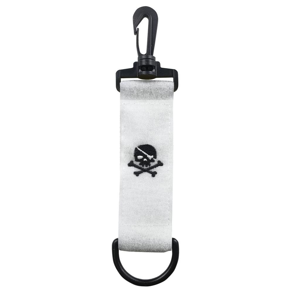 1Pcs Golf Hang Gloves Magic Tape with Carabiner Hook Skull Head Double-sided Small Hanging Can Be Hung On The Ball Bag Or Pants