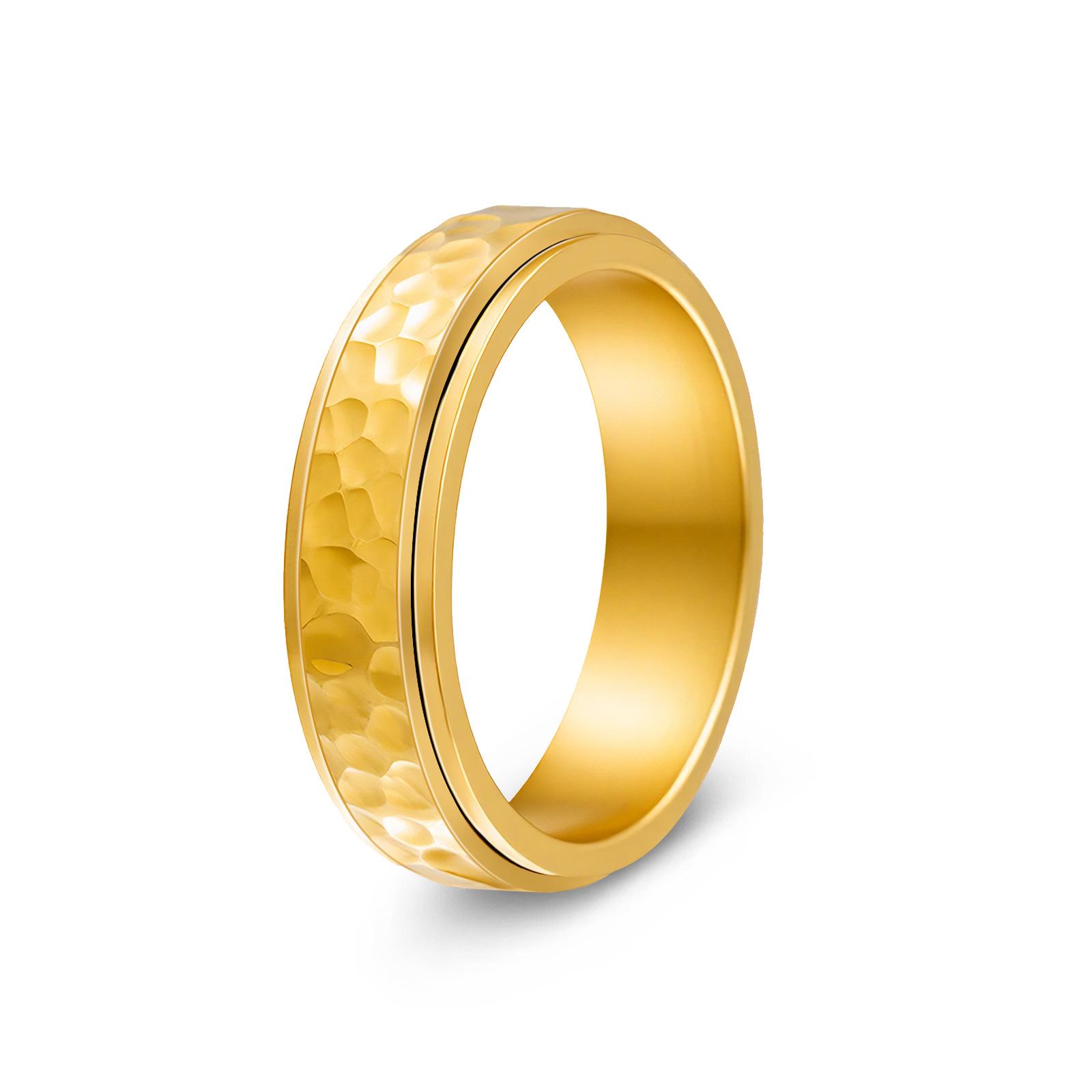 Новое вращающееся кольцо с узором «Лунная яма», узором «Неровная чеканка», вращающееся кольцо-декомпрессор 6