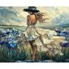 GATYZTORY Painting By Number Girl Portrait Kits DIY Frame Drawing On Canvas Flower Picture HandPainted Gift Home Decoration