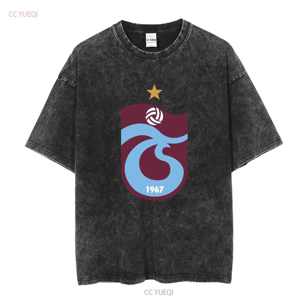 Logo Trabzonspor T-shirt Attiva Divertente Taglia Moda Maniche Lunghe o Corte Americane Vintage Lavata Morbida Maglietta Per l'Uso Quotidiano