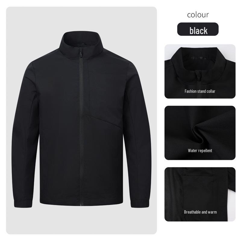

Unisex Water-Repellent Windproof Stand Collar Thin Shell Jacket Lz111 XL