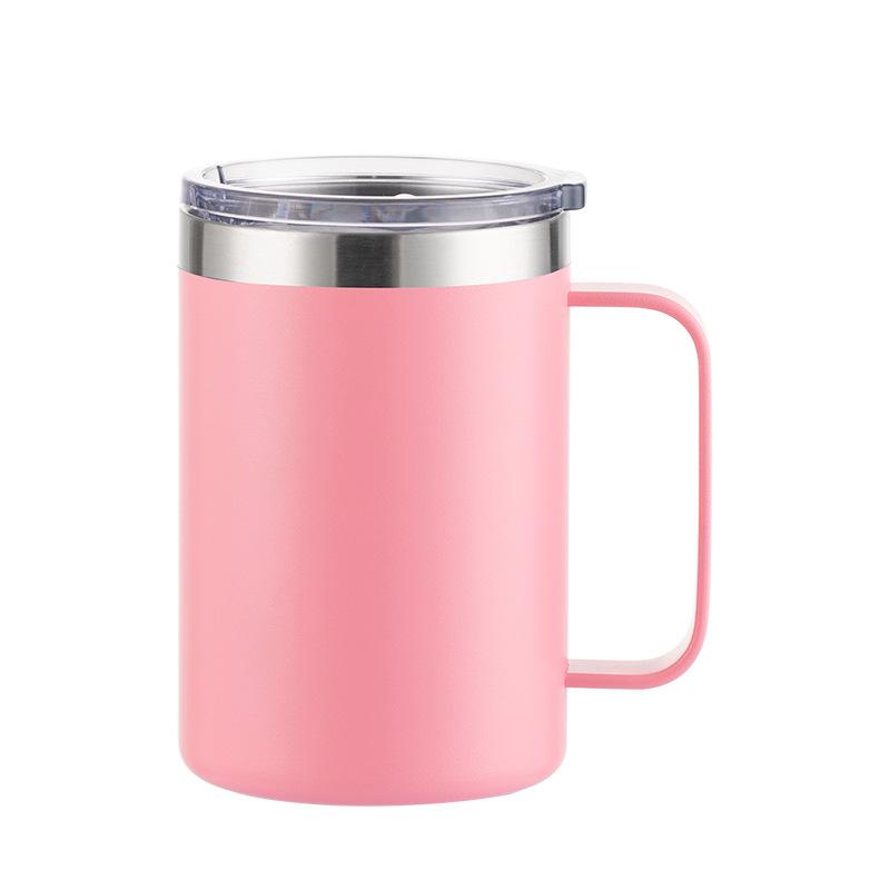 New Double Wall Stainless Steel Coffee Mug 12oz 16oz Tea Cup 350ml 450ml Insulated Thermos Vacuum Mugs Handle