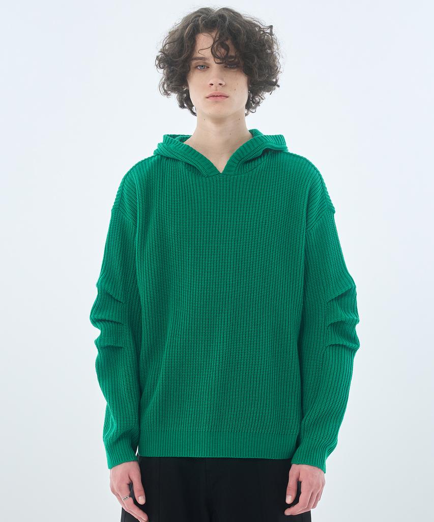 ZENSAI Oversized Hoodie Knit Green