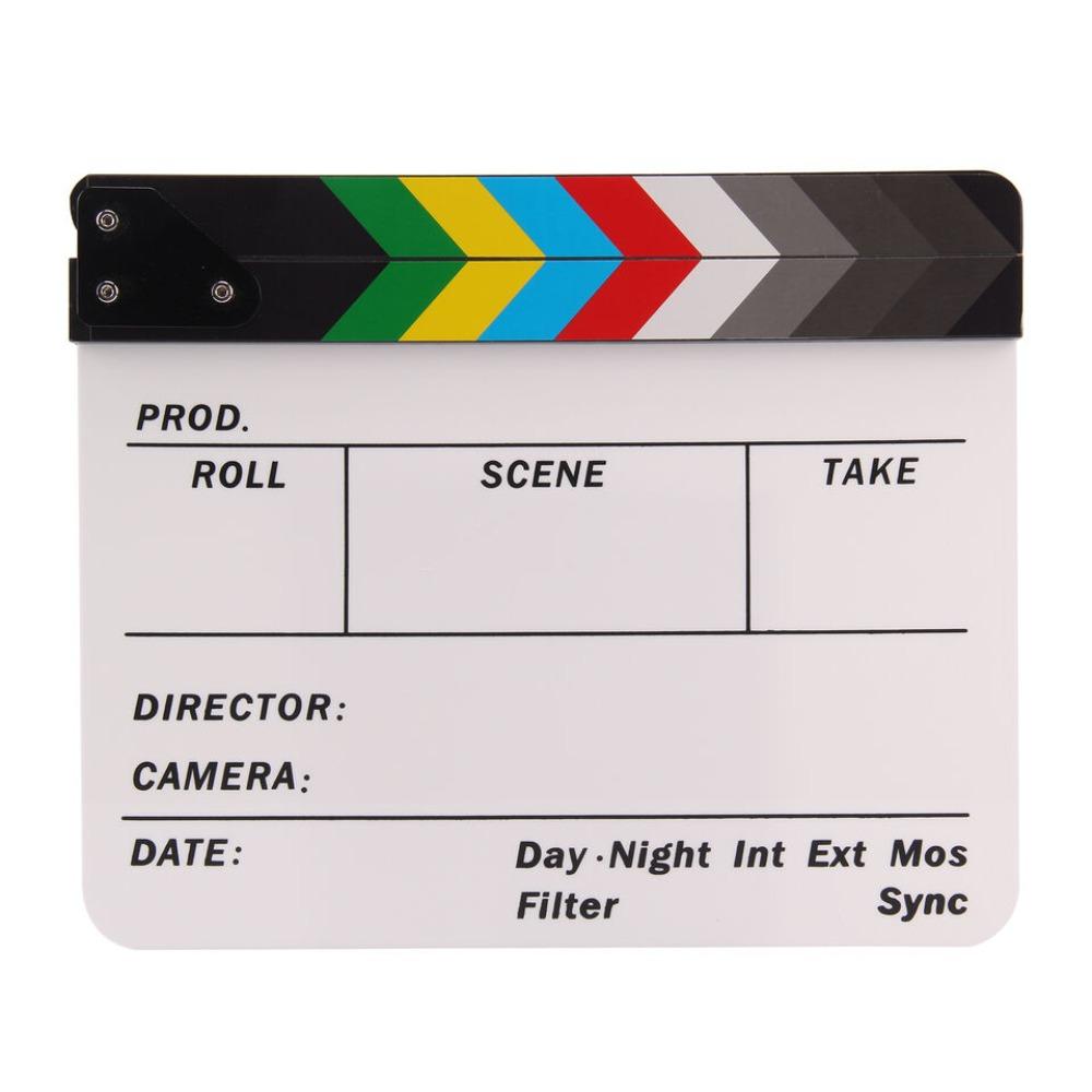 Colorful Clapperboard Large Panel Photography Prop Film Clap Slate Prop Decoration Director Film Clapboard Video Scene TV Movie