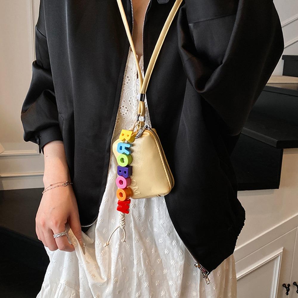 

Multifunctional Halterneck Coin Purse Simple Crossbody Headphone Bags Lipstick Storage Bag Outdoor жёлтый