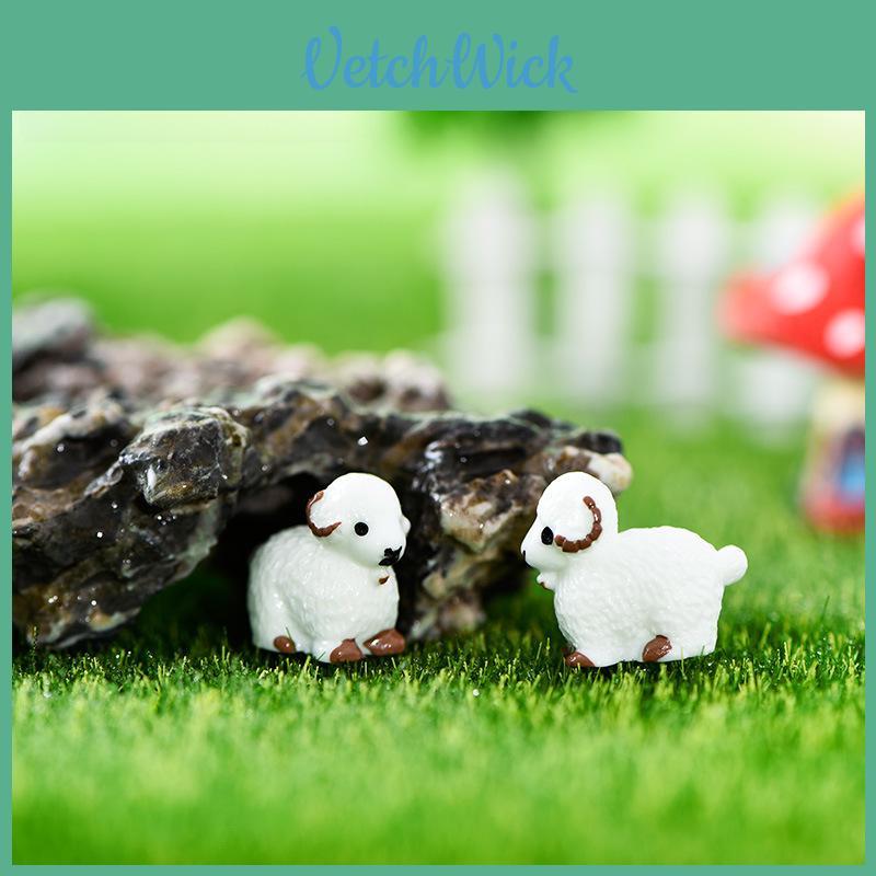 Adorabile Figurina di Pecora in Resina Perfetta Per Terrari a Muschio Fai-da-Te e Giardini di Succulente